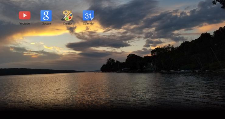 East Shore Park @ Twilight Free Google Chrome Theme